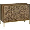 HOMCOM Mobile da Ingresso Moderno con Decori Dorati e Gambe in Acciaio, 99x39x75.5cm