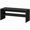 HOMCOM Mesa de Centro Moderna de Madera con 2 Niveles y Balda Abierta 100x40x41,5 cm Negro