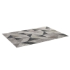 HOMCOM Teppich mit geometrischen Formen, Vliesbeschichtung, 120 x 170 cm x 0,6 cm, Dunkelgrau + Hellgrau