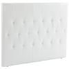 HOMCOM Cabecero de Cama 160 cm Tapizado en PU 2 Formas de Uso Vertical o Montado a la Pared Cabecero Blanco