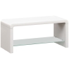 HOMCOM Curved Two-Tier Coffee Table - High Gloss White