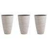 Outsunny 3er-Set Blumentöpfe, Pflanztöpfe, Indoor, Outdoor, 70 cm, Cremeweiß