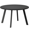 Outsunny 70cm Round Coffee Table, Outdoor Garden Table with Non-Slip Foot Pads and Metal Frame for Garden, Terrace, Balcony, Living Room, Charcoal Grey