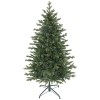HOMCOM Sapin de Noël artificiel 150 cm, arbre de Noël réaliste avec 1202 pointes de branche articulée, support en métal, vert