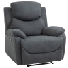 HOMCOM Relaxstoel, ligstoel, 150° kantelbaar, Donkergrijs