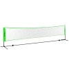 SPORTNOW Red con Soporte con 2 Raquetas y 3 Volantes de Bádminton y 2 Palas y 2 Bolas de Pickleball y Pelota de Voleibol