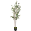 HOMCOM Decorative Artificial Plant, 148 cm Silk Olive Tree with 553 Leaves in Cement Pot, Fake Plant