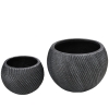 Outsunny 2er-Set Übertöpfe In-und Outdoor, wetterbeständig, modernes Design, 33 cm x 33 cm x 28 cm, Grau