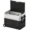 Outsunny Glacière Électrique Voiture Réfrigérateur Portable à Compression 50L -20 à 20 ℃ 300kg Double Zone 72,6x39x51,3cm Noir