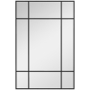 HOMCOM Espejo Rectangular de Pared Espejo de Ventana 90x60 cm con Marco de Metal Espejo Decorativo para Salón Dormitorio Negro
