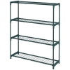 Outsunny Pflanzenregal Blumentreppe Pflanzentreppe, 4 Regale, 89 cm x 28 cm x 107 cm, Dunkelgrün