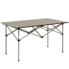 Outsunny Opvouwbare Campingtafel met Oprolbaar Tafelblad, Tuintafel van Aluminium voor 2 Personen, 95 x 55 cm, Khaki
