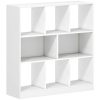 HOMCOM Boekenplank Staande Plank, 8 Plankvakken, 97,5 x 30 x 100 cm, Wit