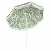 Outsunny 1.8 m Beach Umbrella Parasol with Sand Anchor, Portable Tilting Garden Parasol with Adjustable Height, Green