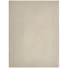 HOMCOM Tapete Sala de Estar 160x120 cm Tapete Pelo Curto Estilo Moderno Base Antiderrapante Tecida à Máquina Creme