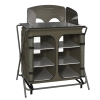 Outsunny Campingschrank Küchenbox Tragetasche Windschutz Tragetasche Stahl 600D Oxford-Gewebe Grün 57 x 94 x 109 cm
