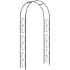 Outsunny Arco de Jardim de Metal Arco Decorativo com Desenho de Treliça para Plantas Trepadeiras para Decoração 114x30x230 cm Preto