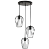 HOMCOM Pendelleuchte Hängeleuchte, moderne, geometrische Hängelampen, Kronleuchter, Metall, Schwarz Ø38 x 133H cm