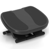 HOMCOM Apoio para os Pés com Superfície Texturizada Inclinação de 0-30° Massagem e Altura Ajustável em 3 Níveis 45x34x10-16,5 cm Cinza