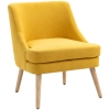 HOMCOM eetkamerstoel modern linnen design 63 x 69 x 79,5 cm