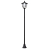 Outsunny Solar LED Gartenlaterne, Laterne aus Kunststoff, Außenleuchte für Innen und Außen 177 cm hoch, Gartenleuchte, 30/60 Lumen, für Garten Balkon Deko Schwarz