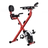 HOMCOM Heimtrainer, 8 Widerstandsstufen, höhenverstellbar, LCD-Monitor, 107 cm x 53 cm x 22 cm, Rot + Schwarz + Weiß
