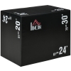 HOMCOM Caixa Pliometria com Fecho de Correr Caixa de Salto com 3 Diferentes Alturas Carga Máxima 120 kg 75x51x61 cm Preto