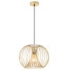 HOMCOM Hängeleuchte im Vintage-Design, Deckenlampe, E27, höhenverstellbar, Goldfarben
