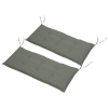 Outsunny Bankauflage, 2er Set, Bankkissen, Sitzkissen für Gartenbank, Polster Polyester Dunkelgrau 120 x B54 x D5 cm