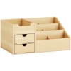 HOMCOM bureau organizer 2 laden opbergdoos kantoor box organisatie natuur