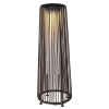 Outsunny Lampadaire LED de jardin style colonial dim. Ø 21,5 x 61H cm résine tressée filaire chocolat