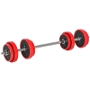 HOMCOM Halterset verstelbaar 20 kg barbell & dumbbell fitness oefening thuis