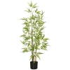 HOMCOM Planta artificial Bambú árbol artificial altura 120 cm con maceta, decoración interior, muy realista
