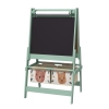 AIYAPLAY 3-in-1 Kinder Ezel met Papierrol, Krijtbord, Whiteboard, Opbergmanden, 54 x 46,5 x 93 cm, Groen