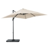 Outsunny Ombrellone da Giardino con Angolazione Regolabile su 5 Livelli e a 360°, 2.5x2.5 m, color Crema