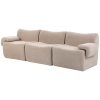 HOMCOM Sofá Modular de 3 Lugares 277 cm em Chenille sem Estrutura, Assento Grosso com Molas, Largo e Profundo, sem Montagem, Bege