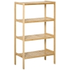 HOMCOM 4-laags bamboe plank, naturel, 62 x 33 x 112 cm