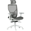 Vinsetto bureaustoel met hoofdsteun 3D-armleuning 3 niveaus in hoogte verstelbaar ergonomische netstof schuimgrijs 67 x 65 x 120-128 cm