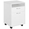 HOMCOM comoda pentru birou, cu roti, 40x35x60cm, alba