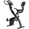 HOMCOM Hometrainer fietstrainer trainingsfiets voor thuis staal wit