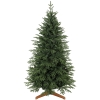 HOMCOM 180 cm Artificial Christmas Tree Full Hinged Xmas Tree Solid Pine Wood Stand, Green
