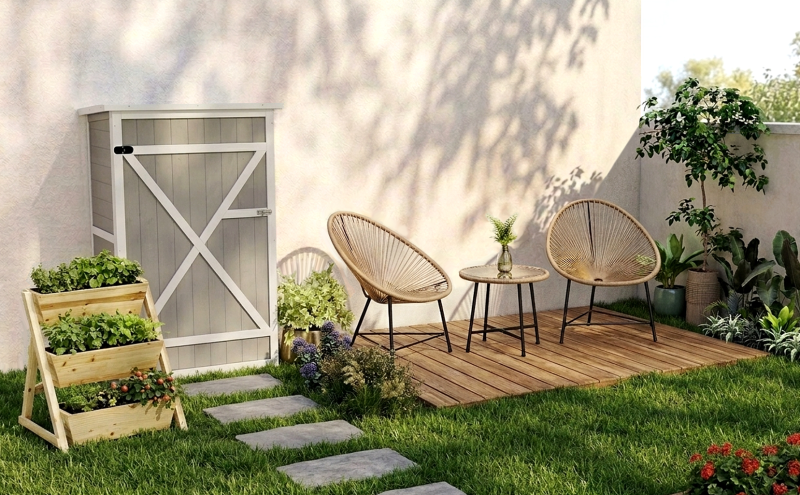 Garten-Stauraum trifft auf Rückzugsort