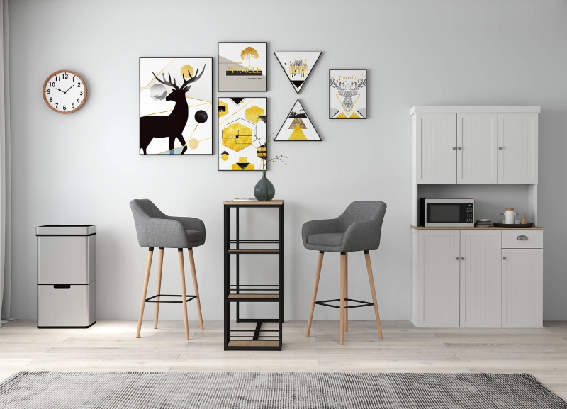 Pattumiera Automatica HOMCOM 72L A 3 Scomparti Con Sensore Infrarossi - Acciaio E ABS, Design Moderno Per Cucina - Foto 4