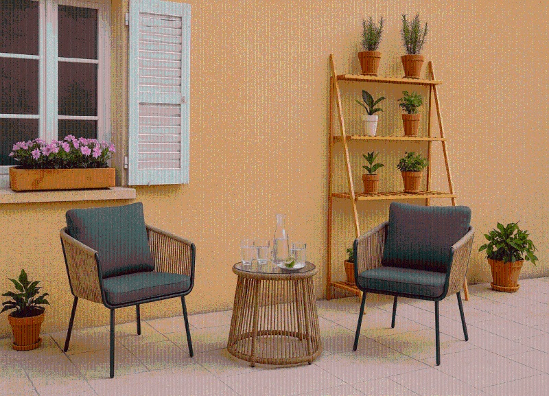 Oasis de balcon chic et naturel