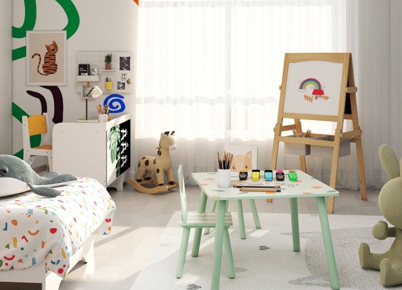 Chambre d’enfant ludique et créative