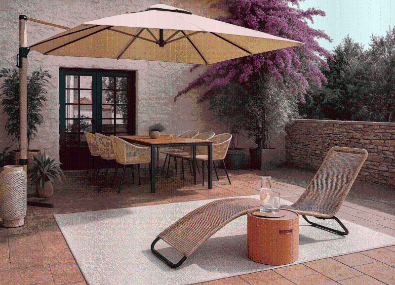 Espace extérieur relaxant et élégant