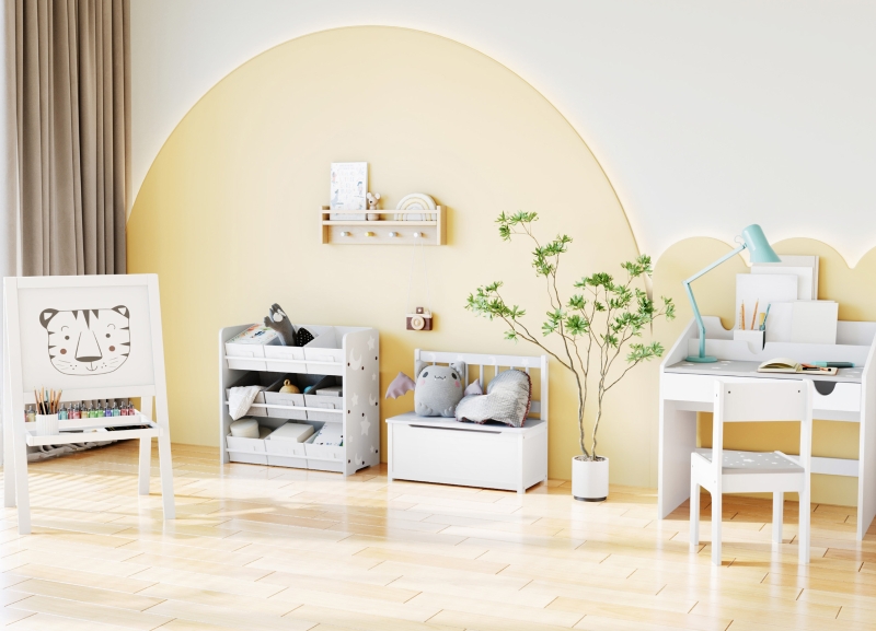 Coin de jeu lumineux et accueillant