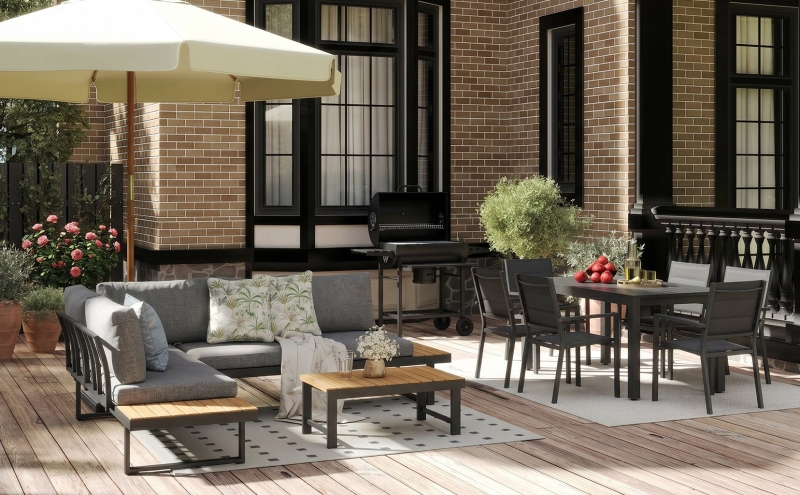Un coin repas au jardin