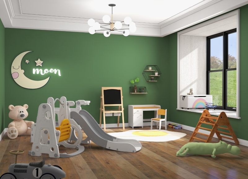 Habitacion infantil verde