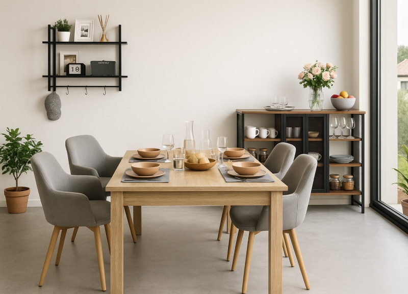 Comedor práctico y confortable